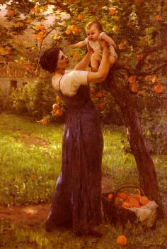 Hippolyte Camille Delpy : Mother and Child in the Garden